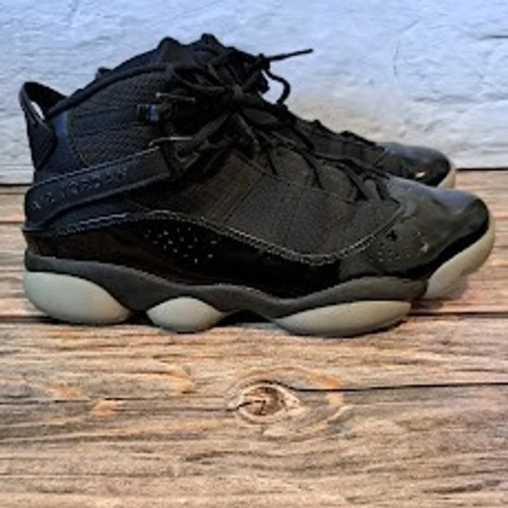 Jordan 6 Rings Triple Black Mens Basketball Shoes 322992-011 Size 10.5
